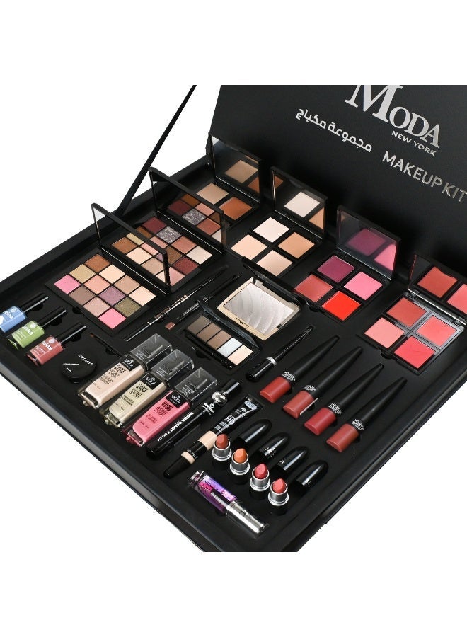 MODABEAUTY Moda New York Press Makeup Kit – Complete Set for Eyes and Lips - Image 1